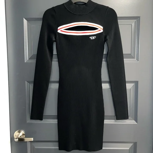 Diesel Black Long Sleeve Dress Size: S Diesel Black Long Sleeve Dress Size: S